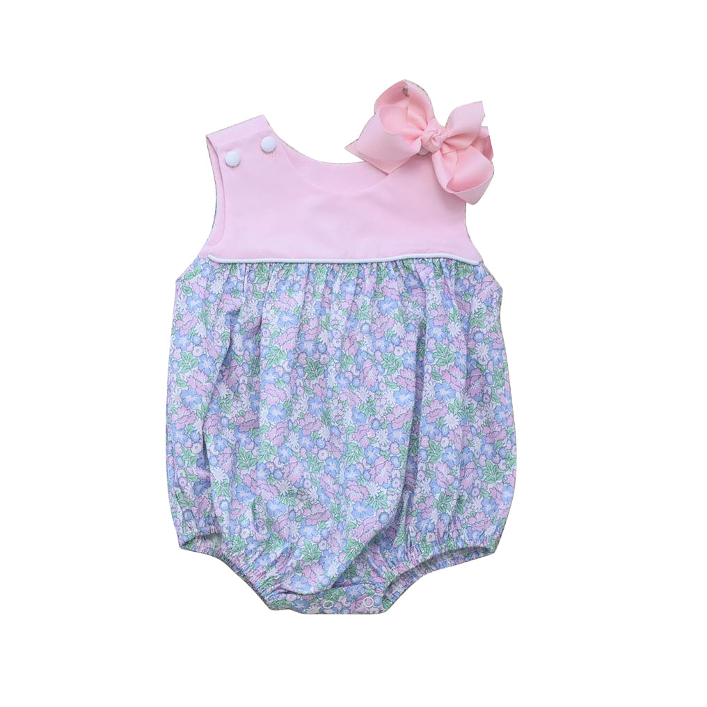 SR1881  Purple cute baby girl short sleeve romper