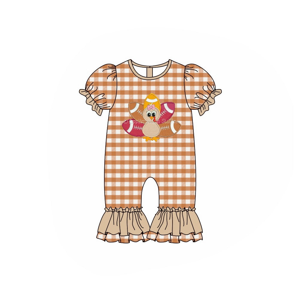 SR1886 Turkey cute baby girl short sleeve romper