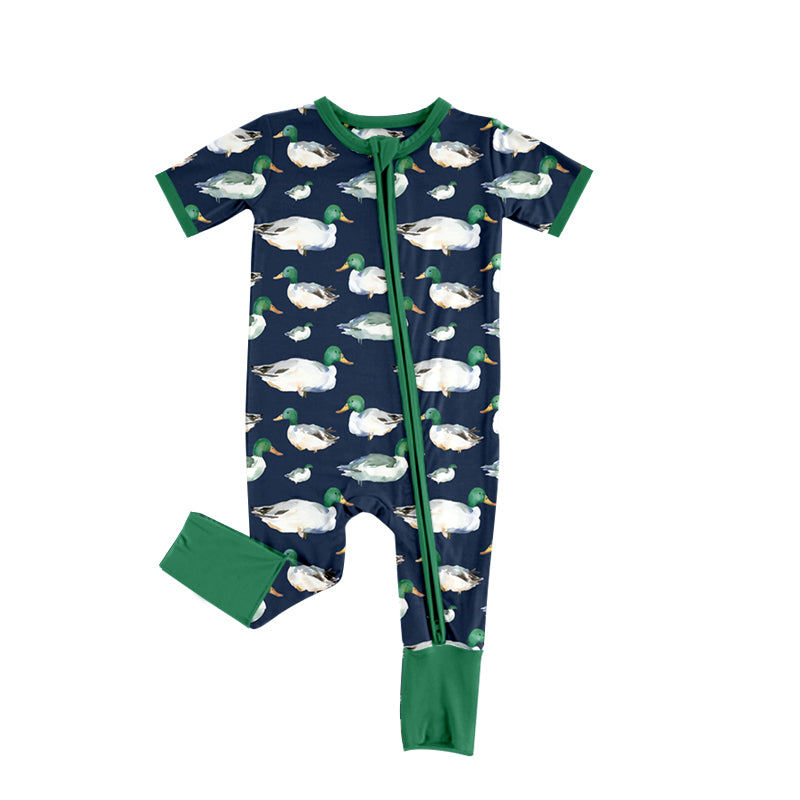 SR1897 Camo duck design short sleeve cute baby long sleeve kid rompers