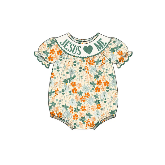 SR1941 Floral Cute Toddler Short sleeve cute baby kid rompers