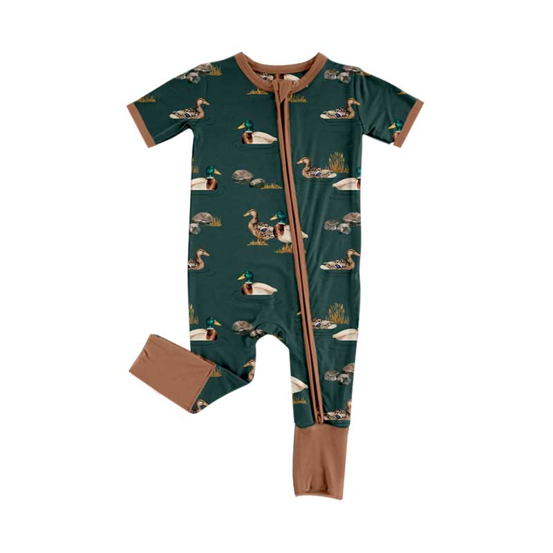 SR2082 Duck Cute Baby Toddler Short sleeve baby kid rompers