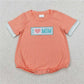 RTS NO MOQ Summer Sibling  Baby Boys I LOVE MOM Rompers Summer Outfits