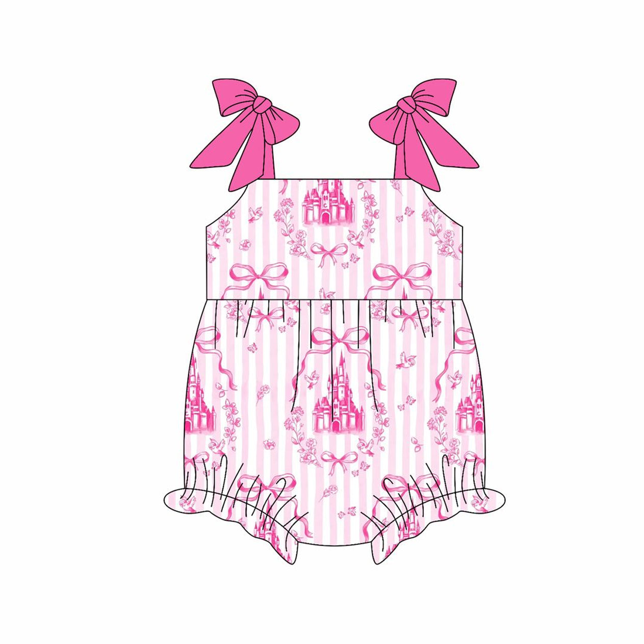4.12 SR3077 Baby Girls Summer Bubble Romper Pre order