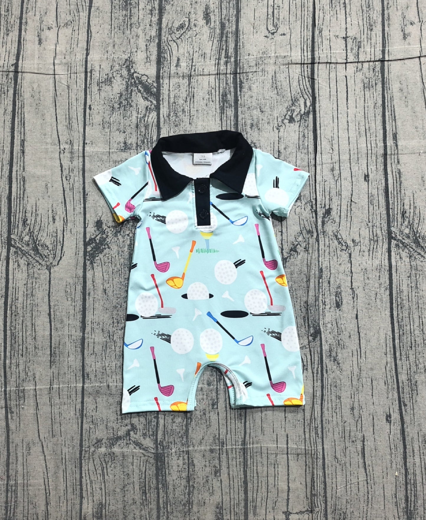 Baby Boy Infant Short Sleeves Golf Buttons Summer Romper RTS