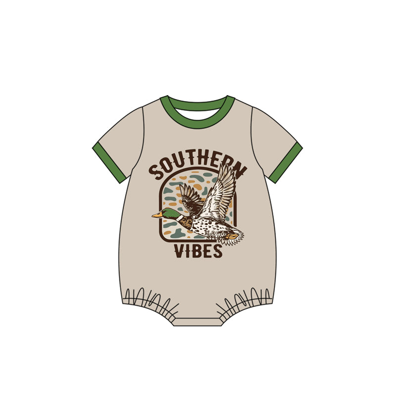 4.24 SR3092 Baby Boys Short Sleeves Dog Duck Rompers Preorder