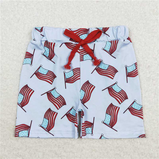 RTS NO MOQ Baby Boys Summer pants SS0174  Flag 4th Of July Summer Bottoms Shorts