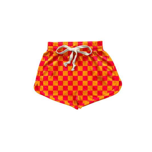 SS0297 Baby Red Checker Shorts