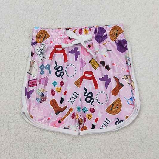 RTS NO MOQ Baby Girls Summer Pants SS0419 Lavender Butterfly Shorts Bottoms