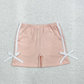 RTS NO MOQ Summer Sibling Baby Girls 4 Colors Cotton Button Shorts Bottoms