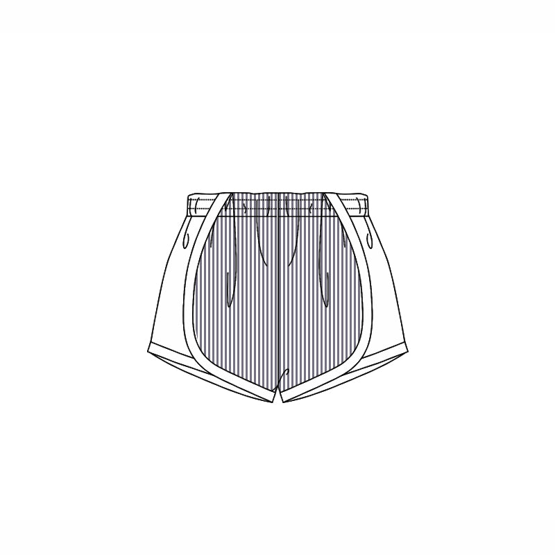 4.14 SS0487 Baby Girls Gray Stripe Shorts Bottoms Pre order