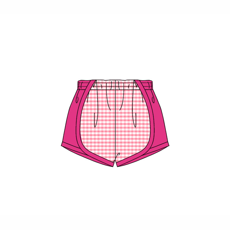 4.14 SS0497 Baby Girls Pink Plaid Shorts Bottoms Pre order