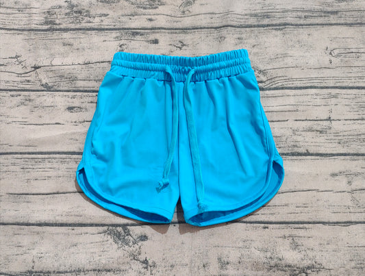 4.30 SS0504 Baby Girls Hot Blue Belt Yoga Shorts Bottoms Preorder