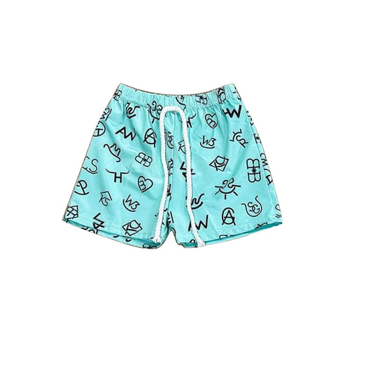 4.9 SS0509 Aqua cow brands western kids boys summer shorts pre order