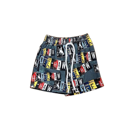 4.9 SS0513 Rodeo yeehaw western kids boys summer shorts pre order