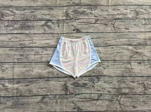 4.2 SS0522 Light blue floral baby girls summer shorts pre order