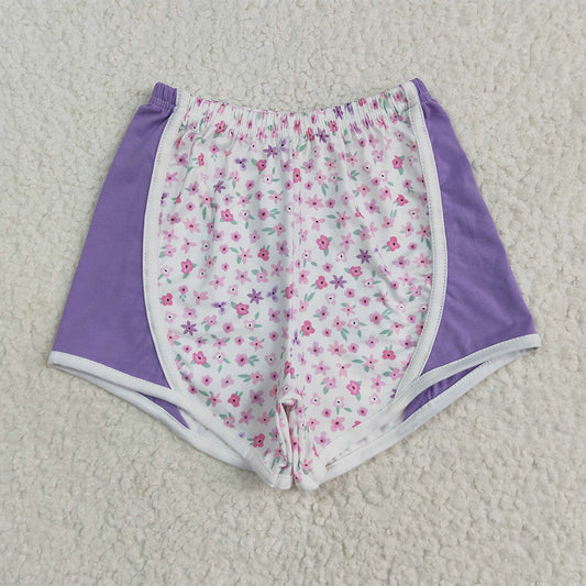 5.13 RTS NO MOQ Baby Girls Summer Pants SS0524 Lavender Floral Strawberry Shorts Bottoms