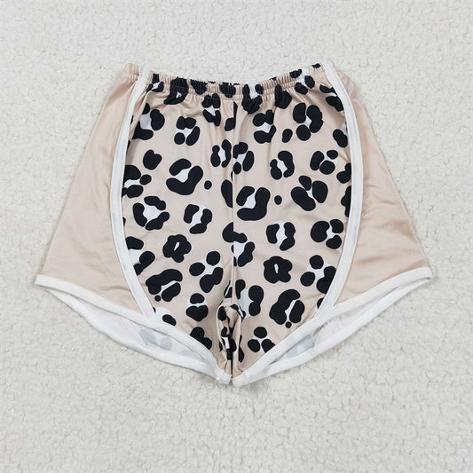 5.29 RTS NO MOQ Baby Girls Summer Pants SS0526 Khaki Leopard Print Leopard Shorts Bottoms