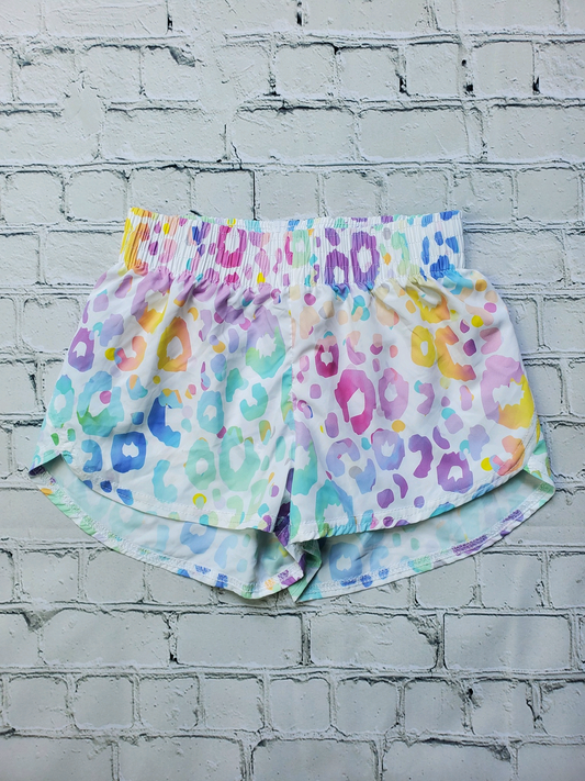4.2 SS0532 Colorful leopard elastic kids girls summer shorts pre order