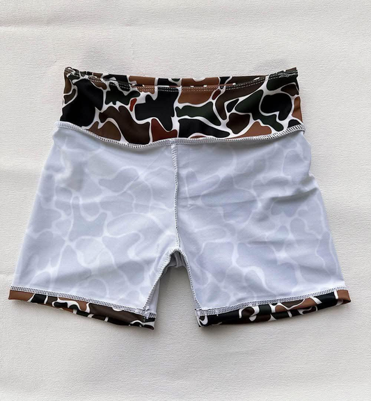 4.2 SS0534 High waist brown camo kids girls summer shorts pre order