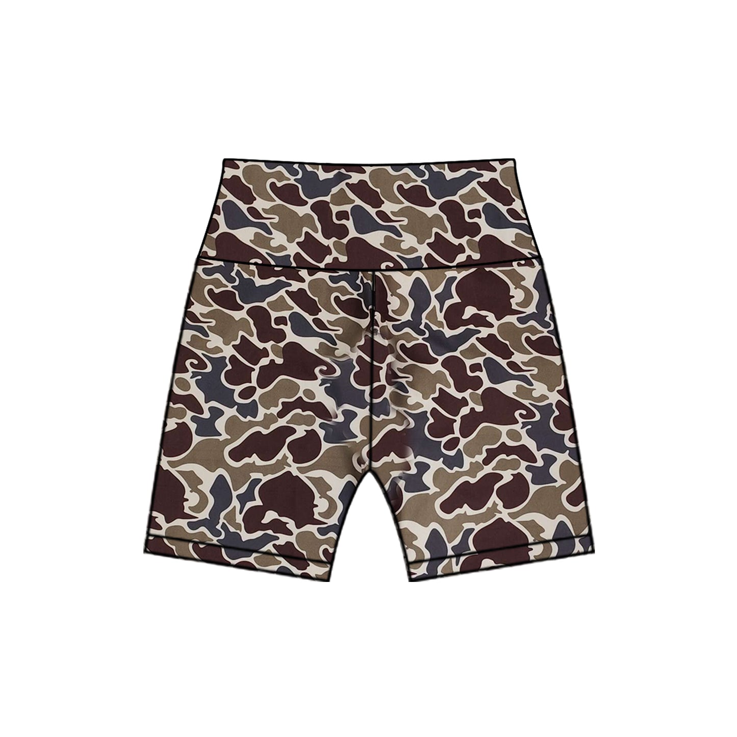 4.2 SS0542 High waist dark brown camo girls summer shorts pre order