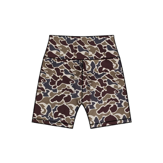 4.2 SS0542 High waist dark brown camo girls summer shorts pre order