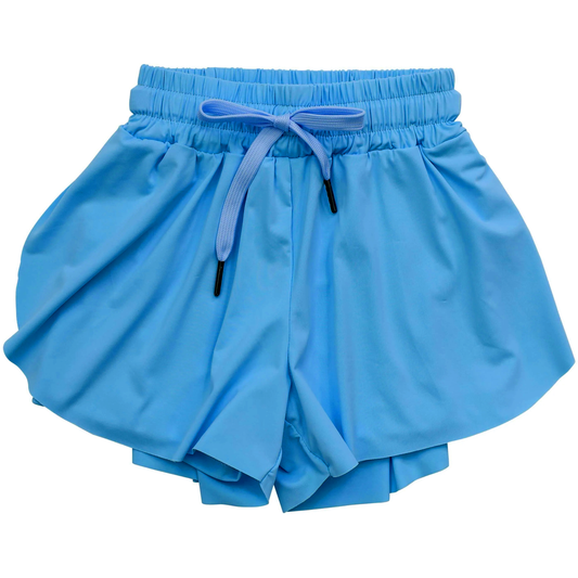 4.2 SS0549 Blue kids girls activewear summer yoga shorts pre order