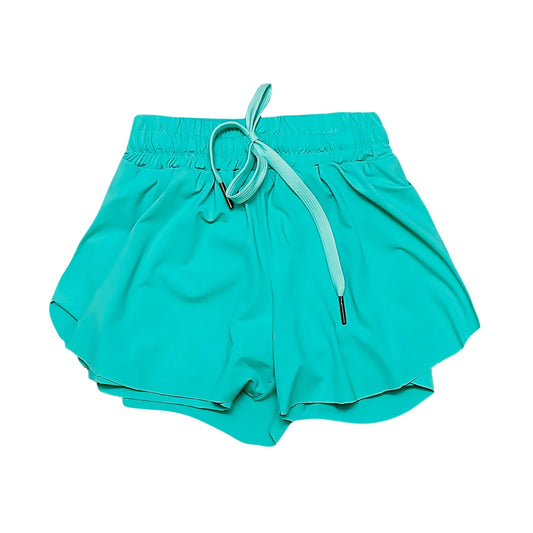 4.2 SS0553 Green kids girls activewear summer yoga shorts pre order