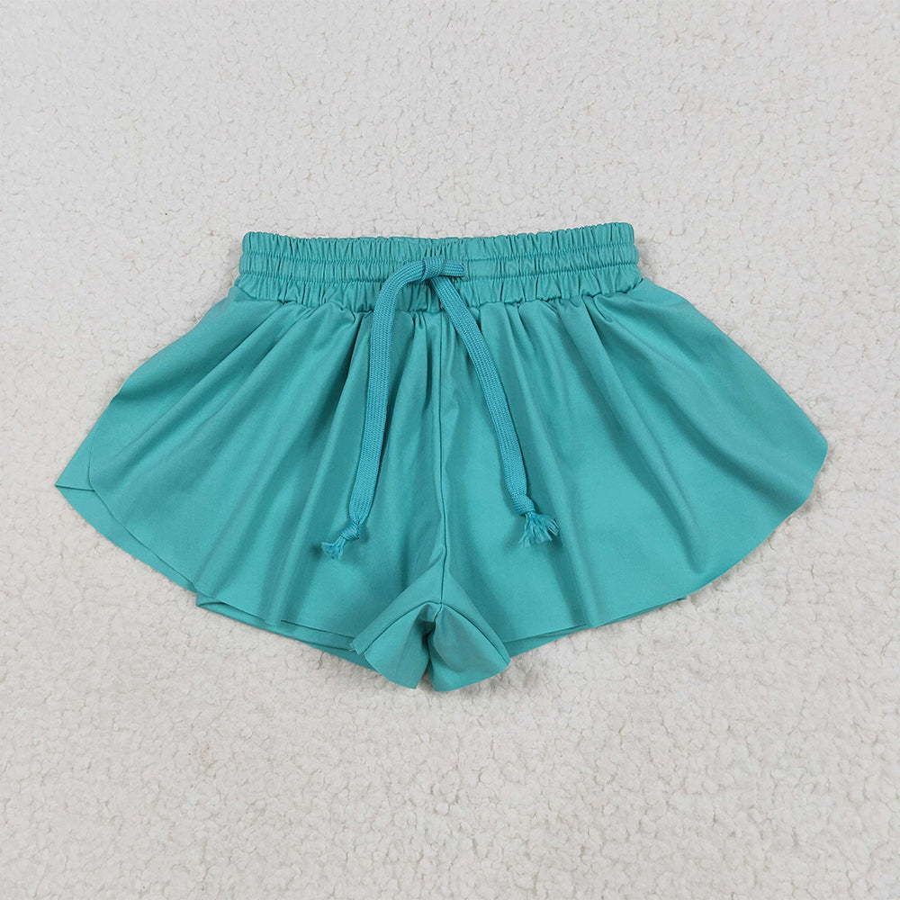 5.29 RTS NO MOQ Baby Girls Summer Pants SS0553 Aqua Yoga Activewear Shorts Bottoms