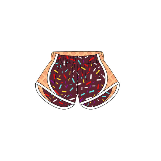3.31 SS0573 Brown Baby Girls Ice-cream Drip Yoga Shorts Bottoms Pre order