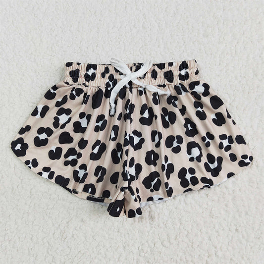 5.13 RTS NO MOQ Baby Girls Summer Pants SS0585 Khaki Black Leopard Shorts Bottoms