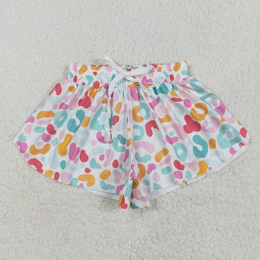 5.16 RTS NO MOQ Baby Girls Summer Pants SS0592 Pink Blue Leopard Shorts Bottoms