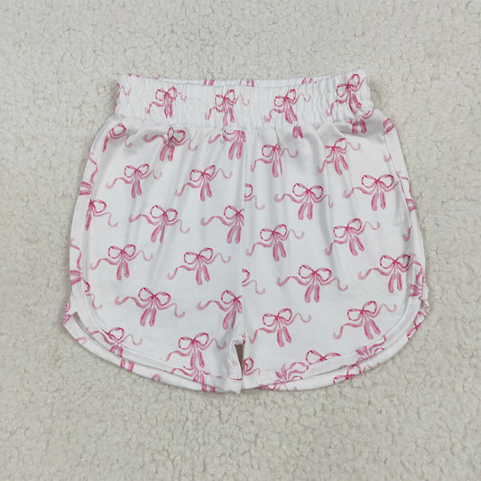 6.28 RTS NO MOQ Baby Girls Summer Pants SS0608 Pink Bows Summer Shorts Bottoms