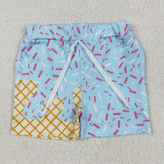 6.16 RTS NO MOQ Baby Boys Summer Pants SS0609 Ice Cream Drip Team Shorts Bottom