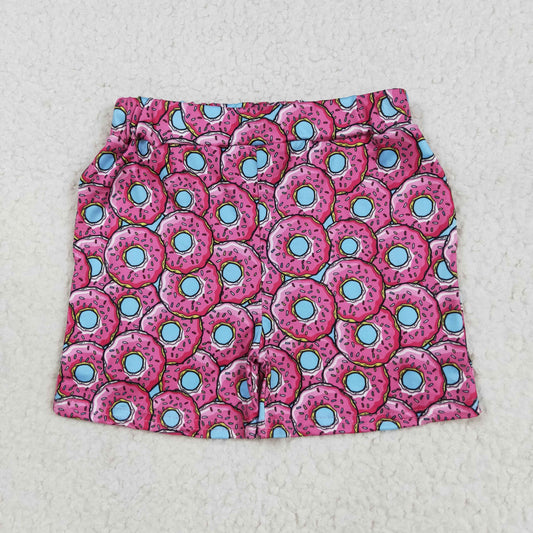 7.23 RTS NO MOQ Baby Girls Summer Pants SS0632 Pink Donuts Summer Shorts Bottom