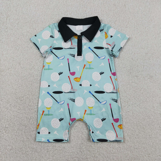 Baby Boy Infant Short Sleeves Golf Buttons Summer Romper RTS