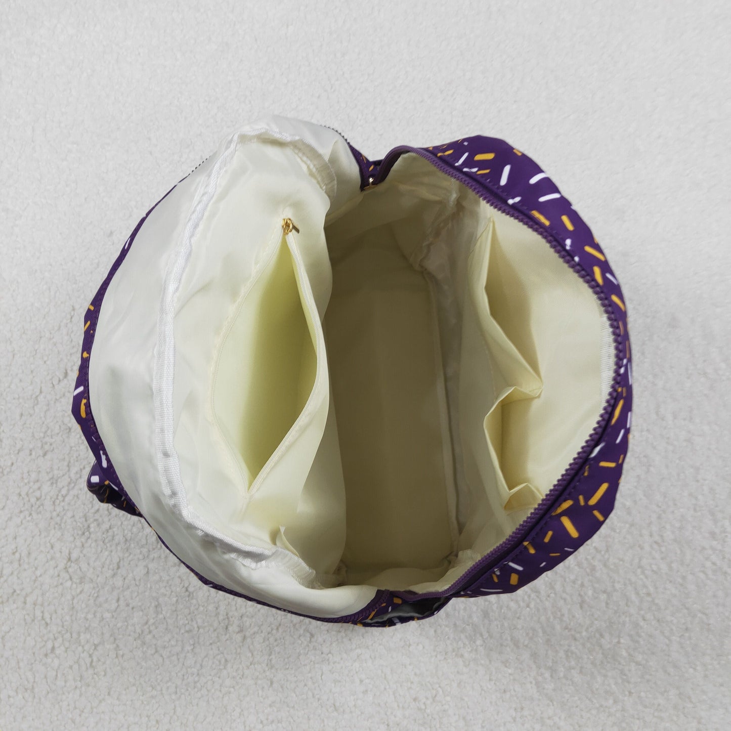 RTS Baby Kids Purple Team Drip Zipper Backpack School Bag