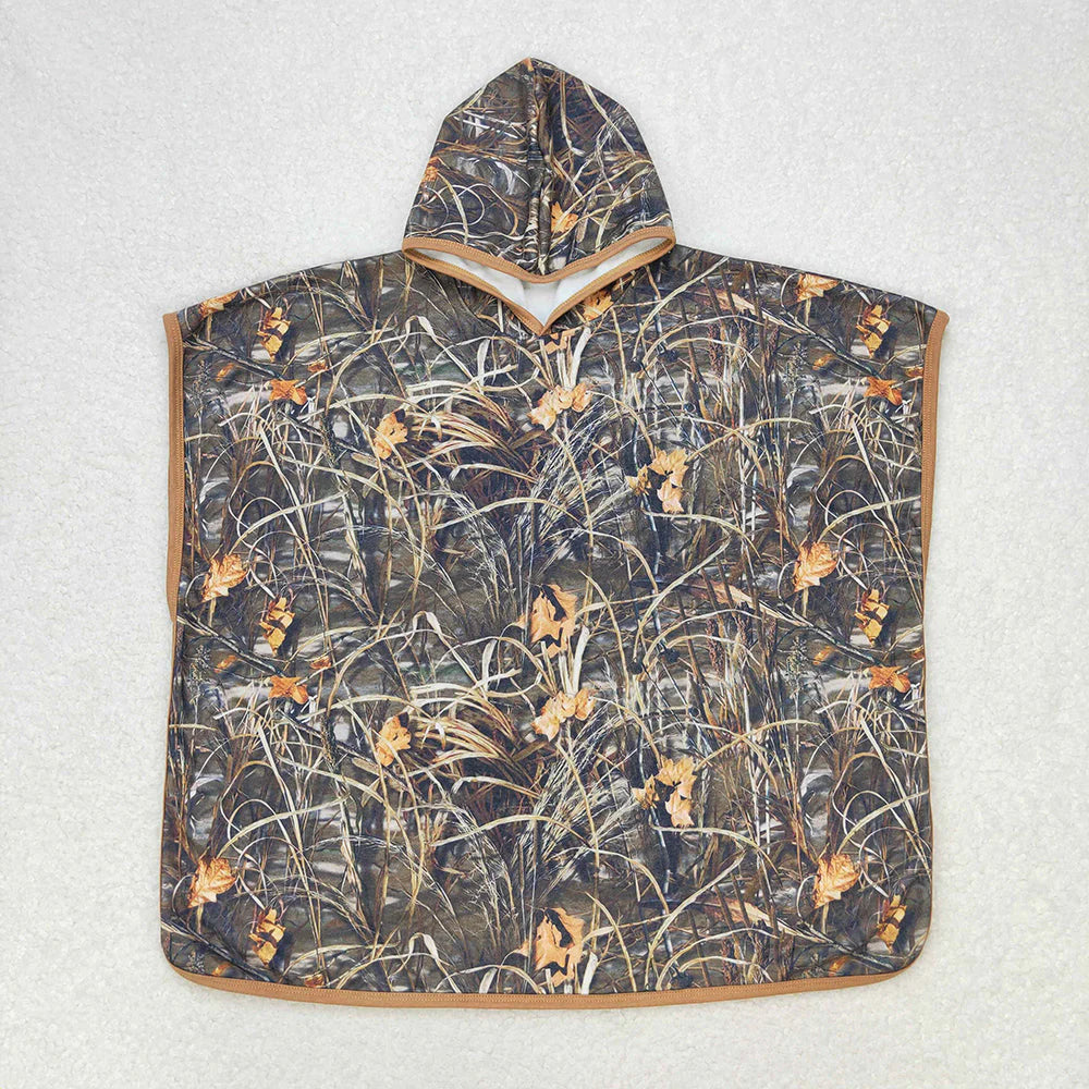 RTS Baby Kids Brown Camo Terry Swim Towel Cover Ups