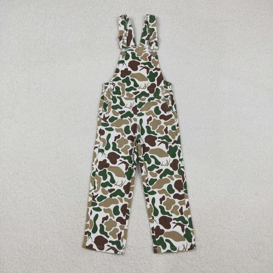 RTS Baby Kids Ducks Dogs Camo Hunting Denim Overall Jumpsuit