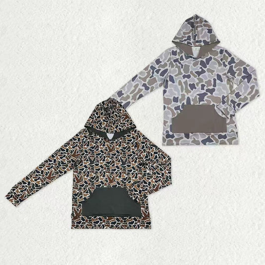 RTS Sibling Adult Men Southern Ducks Camo Long Sleeve Pockets Hoodies Top