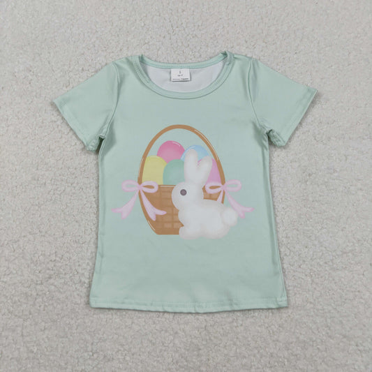RTS Baby Kids Short Sleeves Rabbit Eggs Easter Shirt Tops