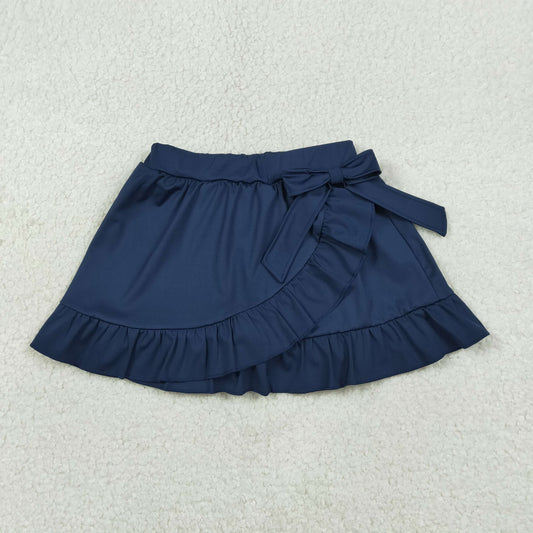 RTS Baby Girls Kids Ruffle Skirt Shorts Yoga Active Navy Skort Bottoms