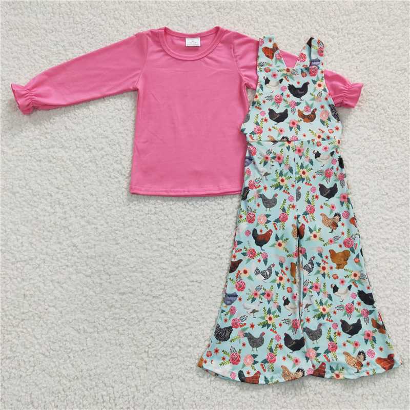 6 B4-5 Pink Top Chick Overalls