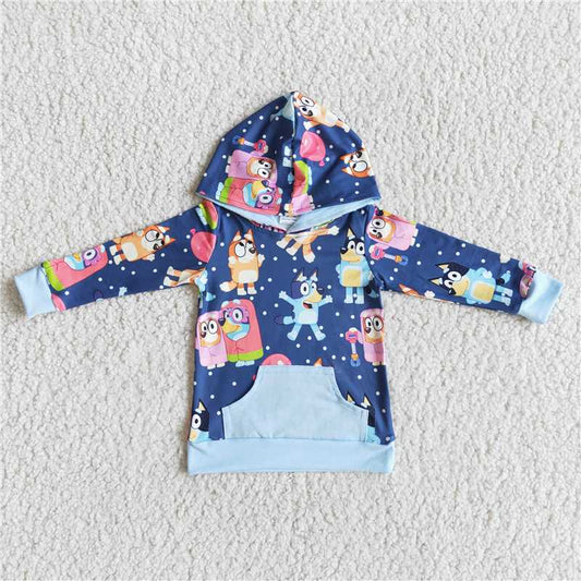 B2-31 Printed Alphabet Boys Long Sleeve Hoodie with Pockets