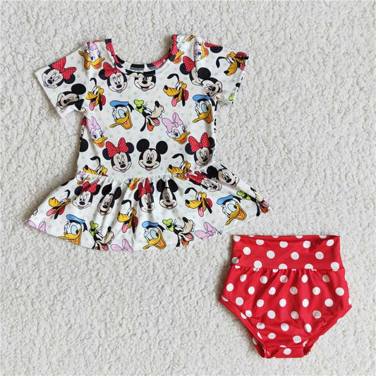 infants fashion bummier set with dot