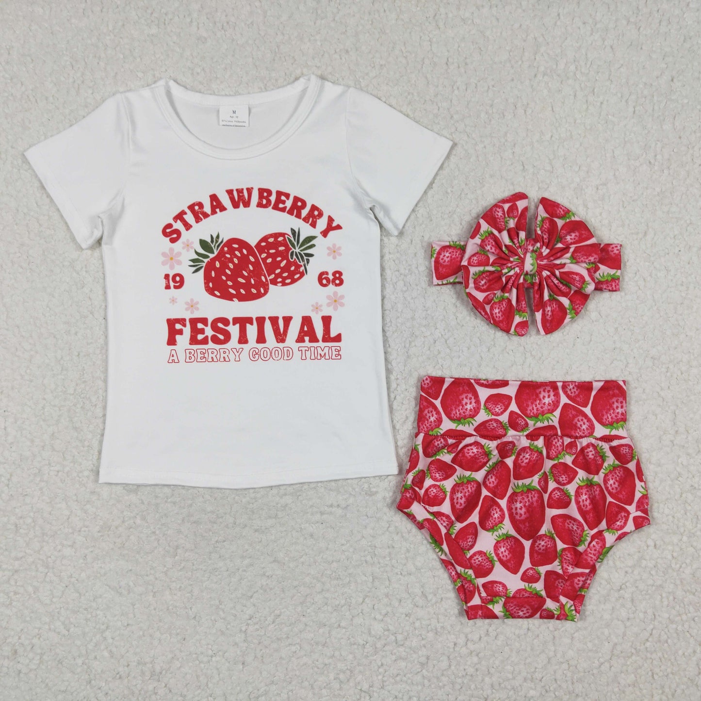 GBO0097 FESTIVAL Strawberry Short Sleeve Brief Set