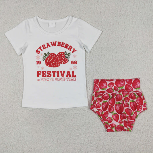 GBO0097 FESTIVAL Strawberry Short Sleeve Brief Set