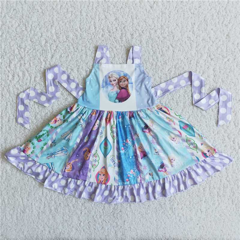 girl cute print sleeveless frock baby summer twirl dress