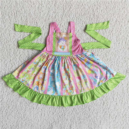 baby girl sleeveless twirl dress with belt