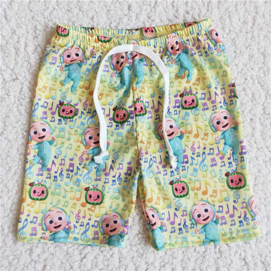 boy elastic waist swim shorts