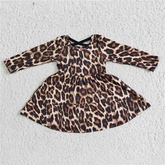 6  A15-30 leopard print long sleeve dress